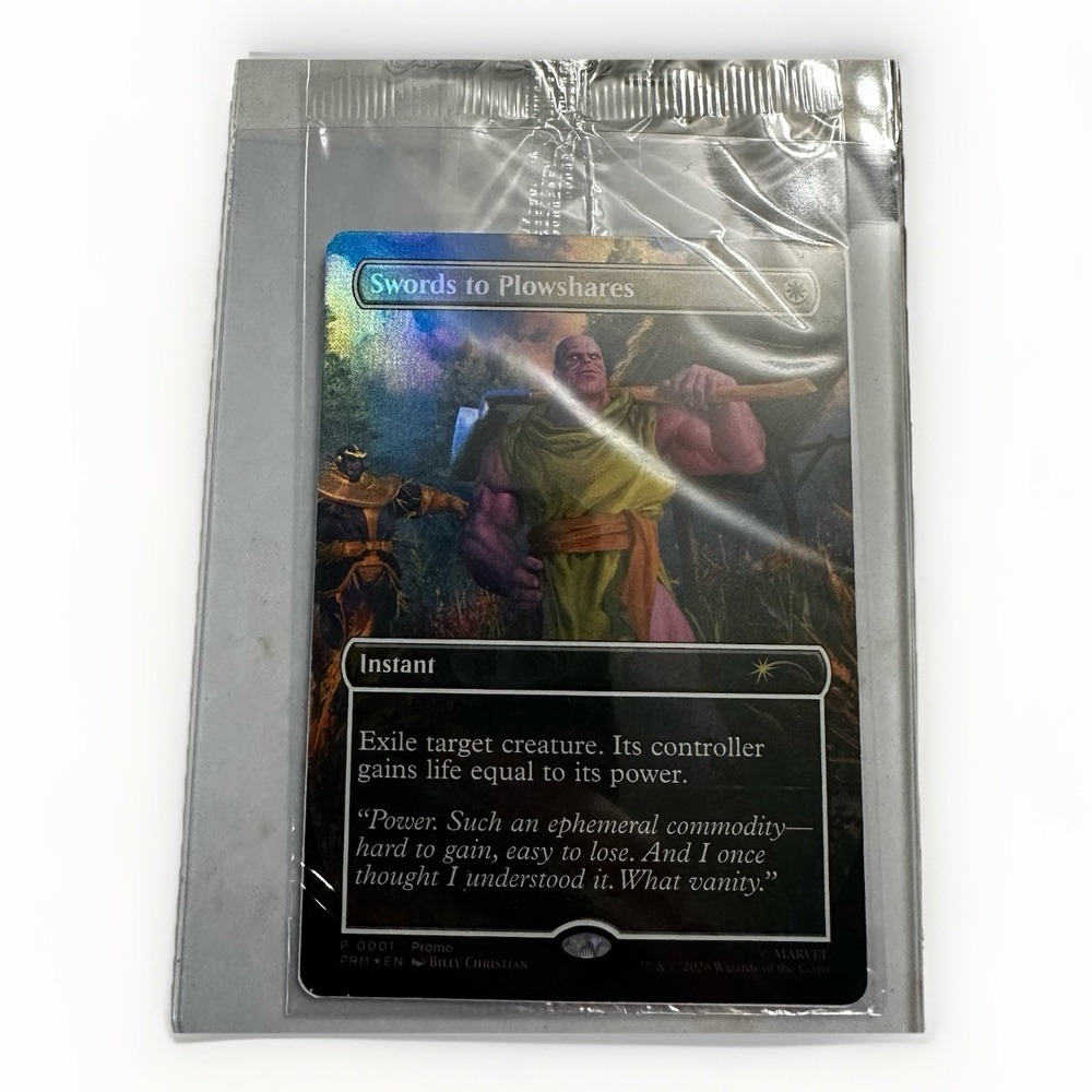2026 Magic The Gathering Thanos Swords To Plowshares PSA Magazine Promo Card